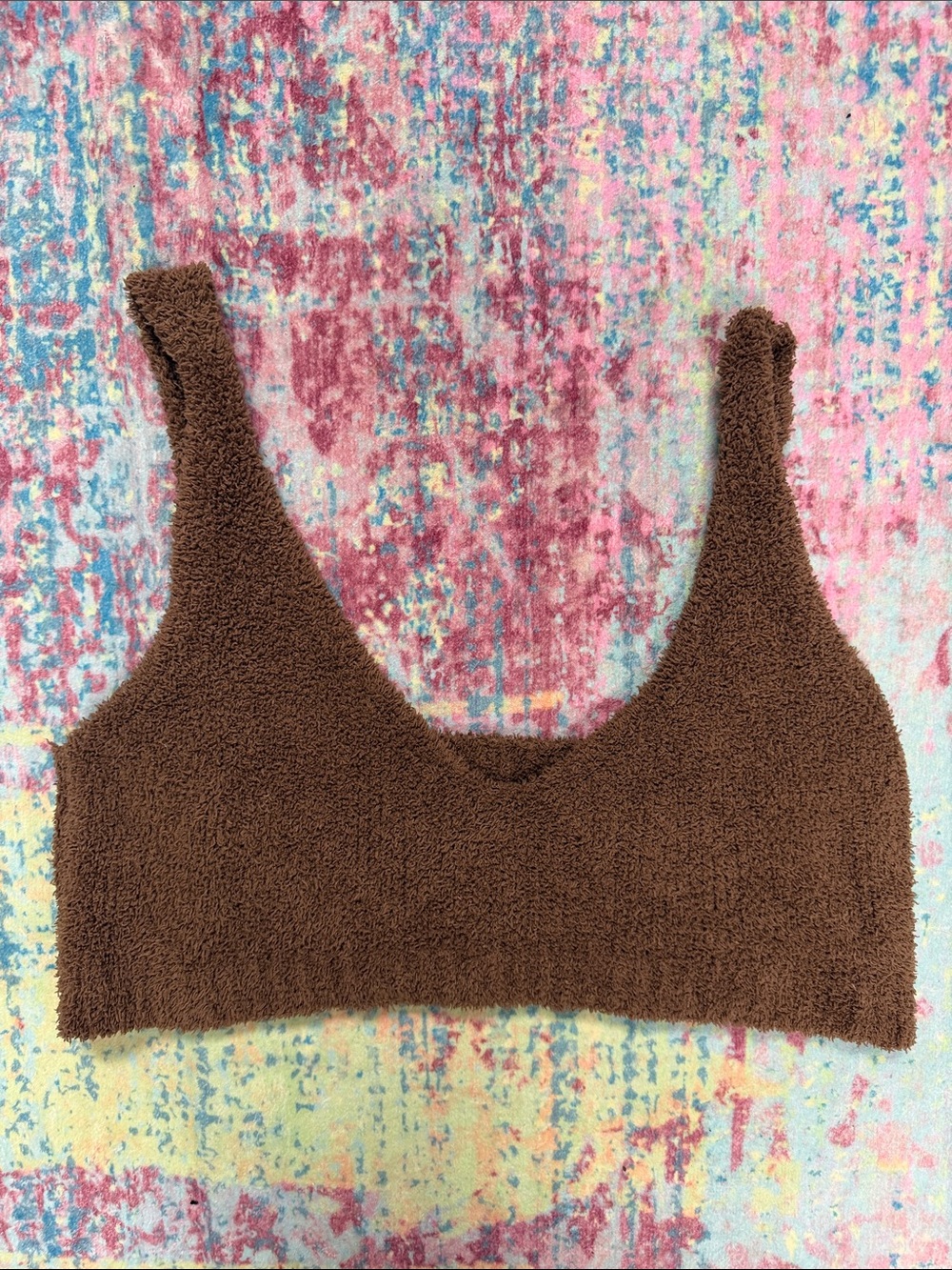 💙Fashion Nova Brown Terry Knit Bandeau Bralette